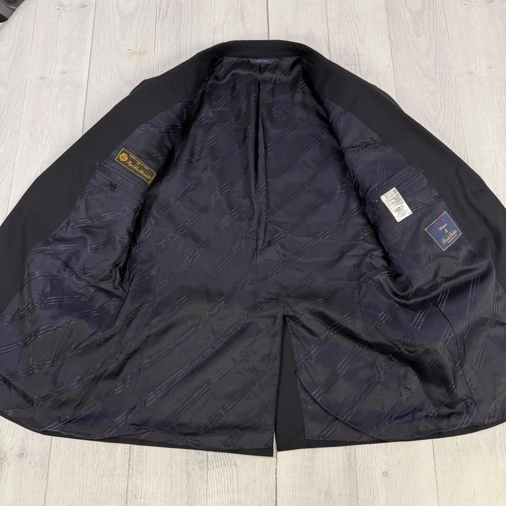Brooks Brothers 1818 Madison Blazer 43R Loro Piana Wool Navy Blue Made in‎ Italy